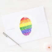 LGBTプライド国旗 ラウンドシール (封筒)