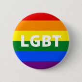 LGBTプライド国旗 缶バッジ (正面)