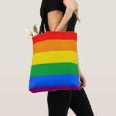 LGBTプライド国旗/虹旗 トートバッグ (クローズアップ)