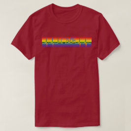 LGBTプライド国旗LOVE EKG Tシャツ