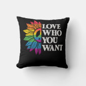 LGBTプライド好き誰がレズビアンゲイ クッション (正面)