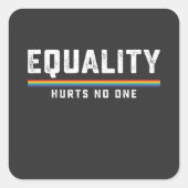 LGBTプライド平等は誰もゲイレズビアンを傷つける スクエアシール (正面)