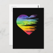 LGBTプライド平等ハート認識度ゲイレズビアン ポストカード (正面/裏面)