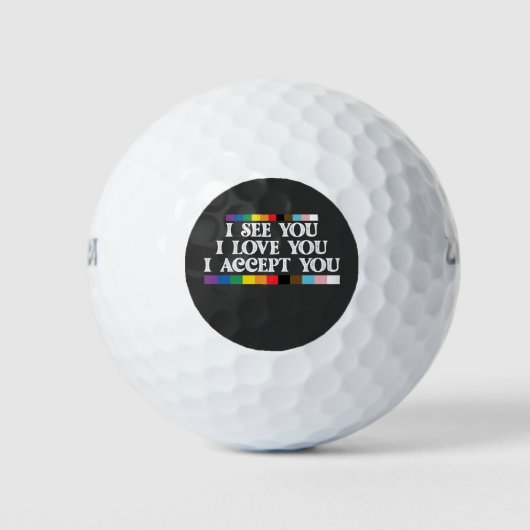 LGBTプライド愛を受け入れるサポート ゴルフボール (正面)