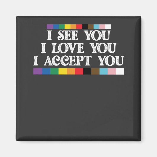 LGBTプライド愛を受け入れるサポート マグネット (正面)