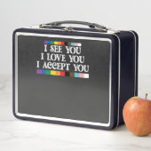 LGBTプライド愛を受け入れるサポート メタルランチボックス (インサイチュ)