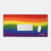 LGBTプライド月ゲイレズビアンバイセクシュアルトランスジェンダー デスクマット (キーボード&マウス)