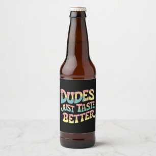 LGBTプライド月間お祝い デュードはLGBTQ+がお好き ビールラベル