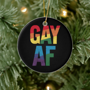 LGBTプライド月間ギフト レズビアン ゲイ クィア プライド セラミックオーナメント