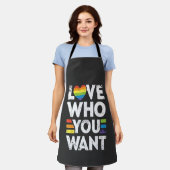 LGBTプライド月 エプロン (着用した状態)