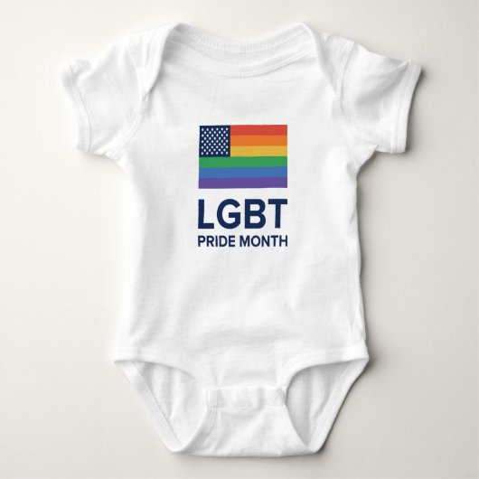LGBTプライド月|個の統一された州 ベビーボディスーツ (正面)