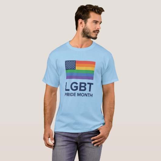 LGBTプライド月|個の統一された州 Tシャツ (正面フル)