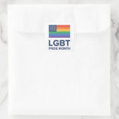 LGBTプライド月 |統一された州 スクエアシール (バッグ)