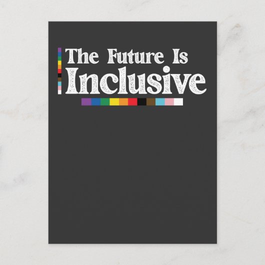 LGBTプライド未来はインクルーシブゲイレズビアン インビテーションポストカード (正面)