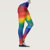 LGBTプライド水彩虹色パターン レギンス (右)