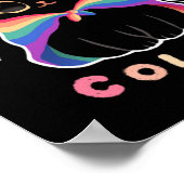 LGBTプライド猫 – かわいいレインボー子猫-衣服 ポスター (角)