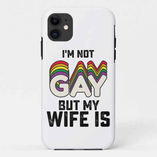 LGBTプライド私はゲイではなく妻である Case-Mate iPhoneケース (裏面)