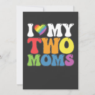 LGBTプライド私は私の2つのmomsゲイレズビアンサポートを愛する 招待状