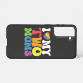 LGBTプライド私は私の2つのmomsゲイレズビアンサポートを愛する Samsung Galaxyケース (裏面横)