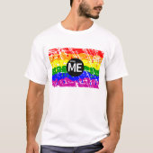 LGBTプライド絵を描生まれ旗 Tシャツ (正面)