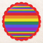 LGBTプライド色 ペーパーコースター (正面)