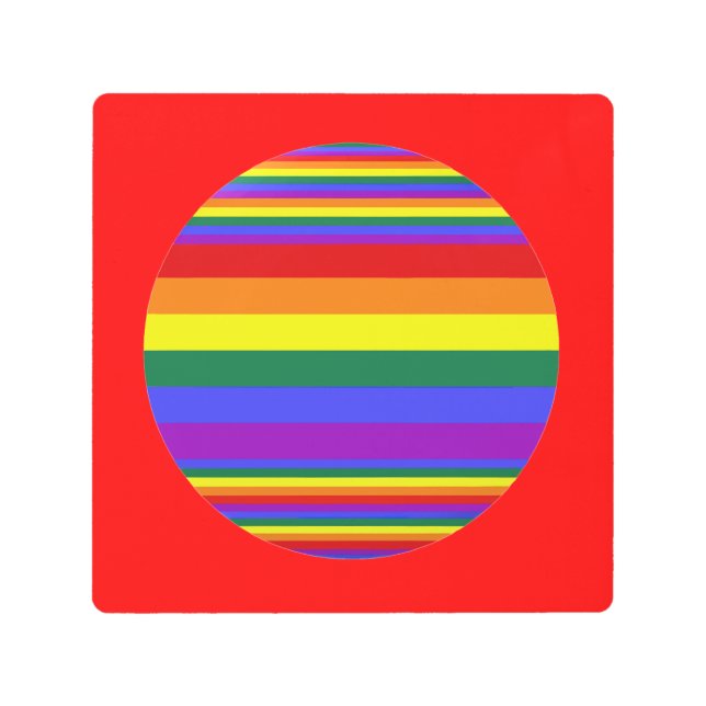 LGBTプライド色 メタルプリント (正面)