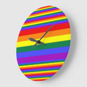 LGBTプライド色 ラージ壁時計 (傾斜)