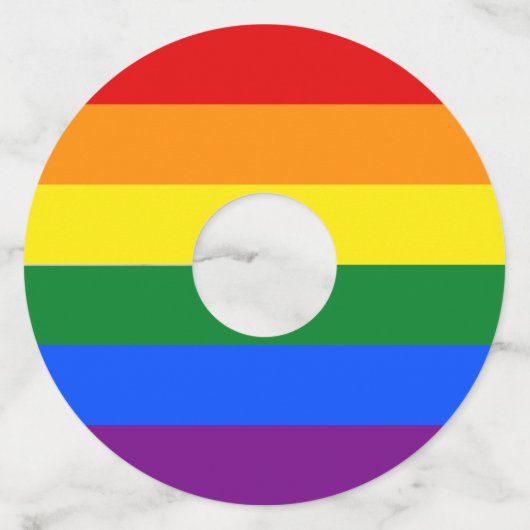 LGBTプライド虹 ワイングラスタグ (正面)