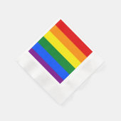LGBTプライド虹 縁ありカクテルナプキン (角)