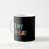LGBTプライド誕生日プンズマイミー誕生ゲイ コーヒーマグカップ (正面左)