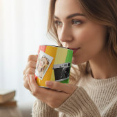 LGBTプライド2枚の写真と名前ギフト オーダーメイド ツートーンマグカップ