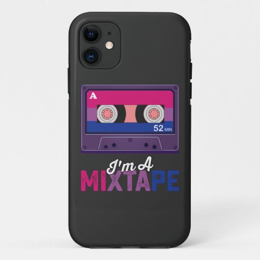 LGBTプライド アイム ア ミックステープ カセット 両性愛 Case-Mate iPhoneケース (裏面)