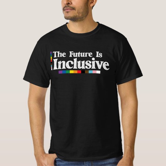 LGBTプライド インクルーシブな未来 ゲイ レズビアン Tシャツ (正面)