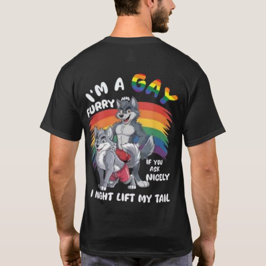 LGBTプライド - オオカミ Tシャツ (裏面)
