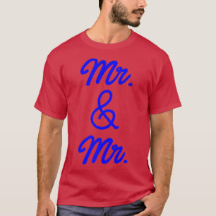 LGBTプライド ゲイのバチェラーパーティー Mr. and Mr. の婚約 Tシャツ