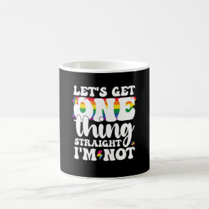 LGBTプライド ゲイ ストレートなことひとつ ハッキリさせよう 違 コーヒーマグカップ