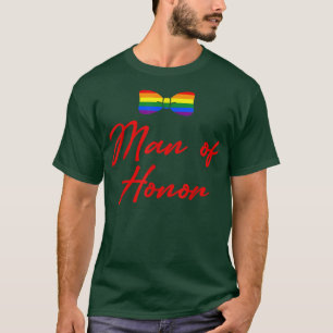 LGBTプライド ゲイ バチェラーパーティー オブ・オナー 婚約 Tシャツ