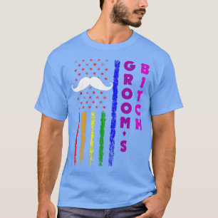 LGBTプライド ゲイ バチェラーパーティー 婚約1349 Tシャツ