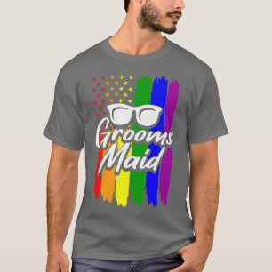 LGBTプライド ゲイ バチェラーパーティー 婚約 1356 Tシャツ
