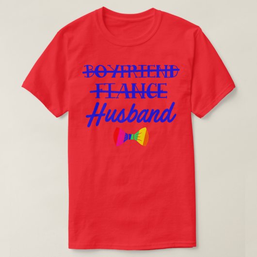 LGBTプライド ゲイ バチェラーパーティー 彼氏 婚約 Tシャツ (デザイン正面)