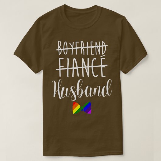LGBTプライド ゲイ バチェラーパーティー 彼氏 婚約 Tシャツ (デザイン正面)