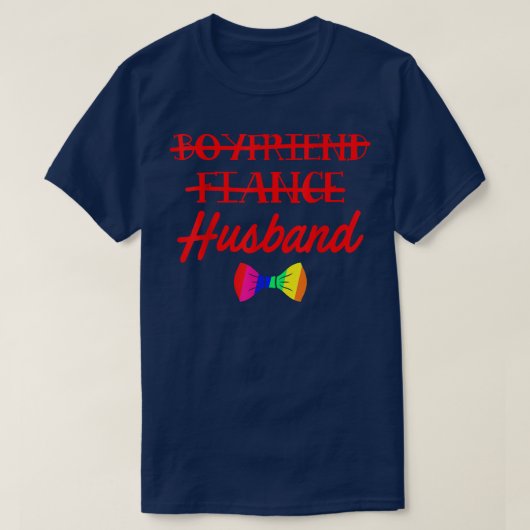 LGBTプライド ゲイ バチェラーパーティー 彼氏 婚約 Tシャツ (デザイン正面)