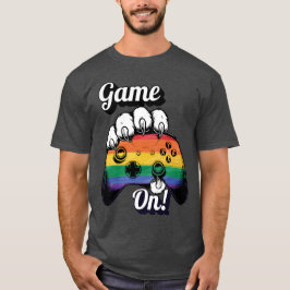 LGBTプライド ゲームオン タイガーパウコントローラーTシャツ 2026 Tシャツ