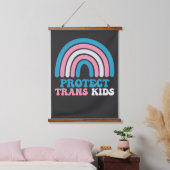 LGBTプライド サポート トランスジェンダーの子供たちを守ろう 吊り下げ型タペストリー (寝室)