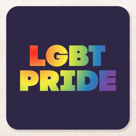 LGBTプライド スクエアペーパーコースター (正面)
