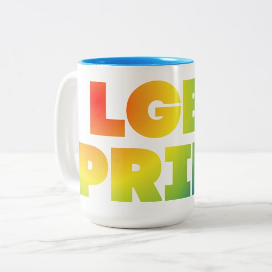 LGBTプライド ツートーンマグカップ (正面左)