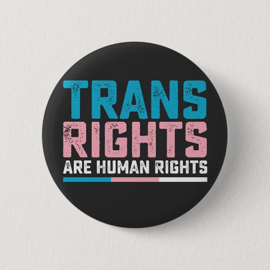 LGBTプライド トランスジェンダーの権利は人権です 缶バッジ (正面)