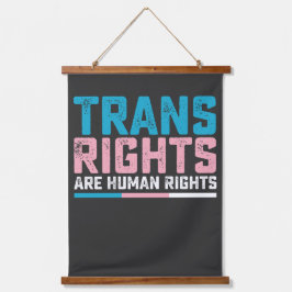LGBTプライド トランスジェンダーの権利は人権 吊り下げ型タペストリー