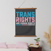 LGBTプライド トランスジェンダーの権利は人権 吊り下げ型タペストリー (寝室)