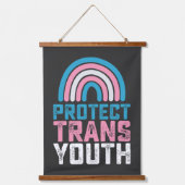 LGBTプライド トランスジェンダー 若者 子ども 保護 吊り下げ型タペストリー (正面)
